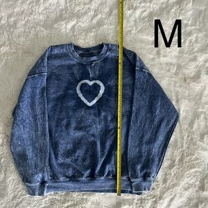 Heart Design Men's Sweater - Blue